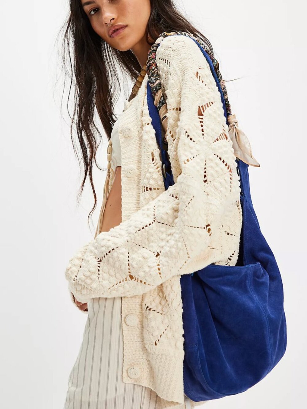 Free People Roma Suede Tote Bag W/ Bag Charm